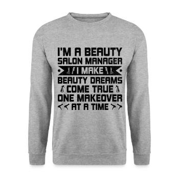 SPA Manager Job Wellness Funny SPA Management Sayi - Unisex Sweatshirt - salt & pepper - Front - Alina (178cm) & Michal (187cm)