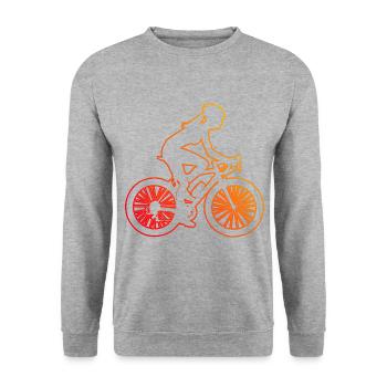 Vélo VTT Femme Vélo VTT Homme - Sweat-shirt Unisexe - gris chiné - Devant - Alina (178cm) & Michal (187cm)