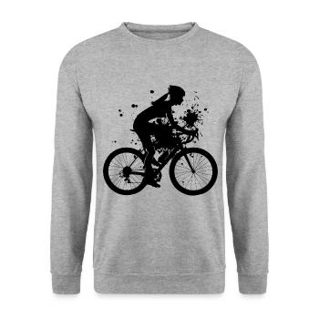 Cyclisme Vélo Cycliste Vélo Cyclisme - Sweat-shirt Unisexe - gris chiné - Devant - Alina (178cm) & Michal (187cm)