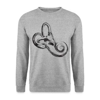 Audiologie de l'oreille interne - Sweat-shirt Unisexe - gris chiné - Devant - Alina (178cm) & Michal (187cm)