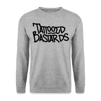 tattooed bastard ink tattoomaschine tattoo maori - Unisex Pullover - Weißgrau meliert - Vorne - Alina (178cm) & Michal (187cm)