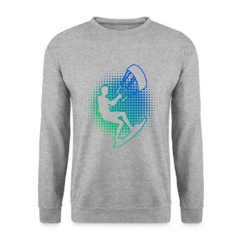 Kitesurfing Women's Kite Kitesurfer Kiten Kitesurf - Sweat-shirt Unisexe - gris chiné - Devant - Alina (178cm) & Michal (187cm)