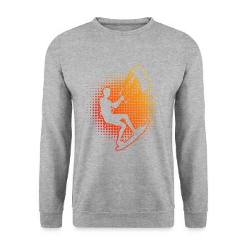 Men's Kitesurfing Kitesurfing Kite Kitesurf - Unisex Sweatshirt - salt & pepper - Front - Alina (178cm) & Michal (187cm)