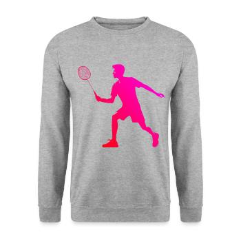 Badminton Men's Badminton Players Squash Badminton - Unisex Sweatshirt - salt & pepper - Front - Alina (178cm) & Michal (187cm)