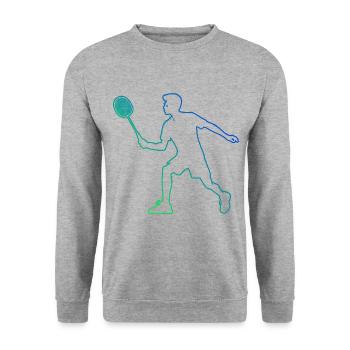 Joueurs de badminton Badminton femmes Badminton - Sweat-shirt Unisexe - gris chiné - Devant - Alina (178cm) & Michal (187cm)