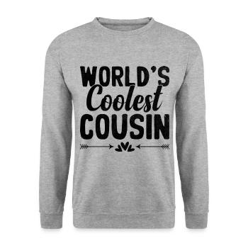 Le cousin le plus cool du monde Réunion de famille Cousins - Sweat-shirt Unisexe - gris chiné - Devant - Alina (178cm) & Michal (187cm)