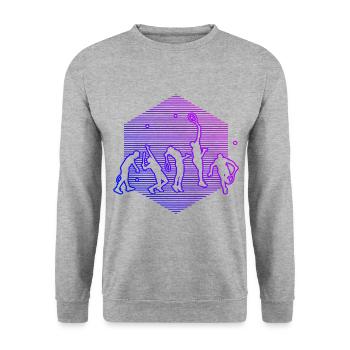 Tennis Tennis Tennis Tennis Hommes - Sweat-shirt Unisexe - gris chiné - Devant - Alina (178cm) & Michal (187cm)