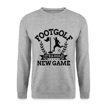 Footgolf Player Foot Golf Playing Footgolfers Foot - Unisex Sweatshirt - salt & pepper - Front - Alina (178cm) & Michal (187cm)