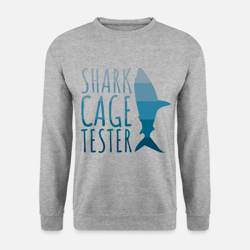 Shark Cage Tester - Unisex Pullover - Weißgrau meliert