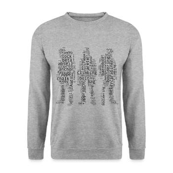 Bloc Grimpeur Femmes Escalade Hommes - Sweat-shirt Unisexe - gris chiné - Devant - Alina (178cm) & Michal (187cm)