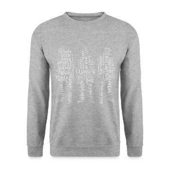 Escalade de bloc Escalade de bloc - Sweat-shirt Unisexe - gris chiné - Devant - Alina (178cm) & Michal (187cm)