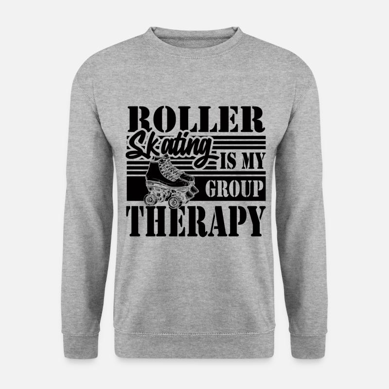Rollschuhlaufen Geschenk - Unisex Pullover - Weißgrau meliert