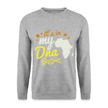 L’Afrique est dans mon ADN - Sweat-shirt Unisexe - gris chiné - Devant - Alina (178cm) & Michal (187cm)