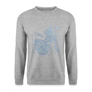 Men's Percussionist Drums Drum Kit - Unisex Sweatshirt - salt & pepper - Front - Alina (178cm) & Michal (187cm)