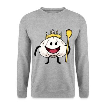 Roi ail cuisine cuisine sain délicieux - Sweat-shirt Unisexe - gris chiné - Devant - Alina (178cm) & Michal (187cm)