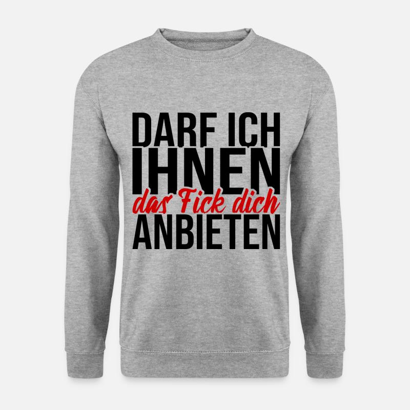 Lustige Sprüche Beleidigungen Sarkasmus - Unisex Pullover - Weißgrau meliert