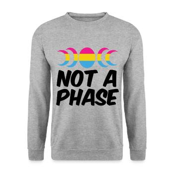 Not A Phase Gay Bisexual Pride Rainbow Lgbtq Diver - Unisex Pullover - Weißgrau meliert - Vorne - Alina (178cm) & Michal (187cm)