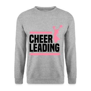 Cheer Graphic Cheerleading Cheerleader Gymnast Dan - Unisex Pullover - Weißgrau meliert - Vorne - Alina (178cm) & Michal (187cm)