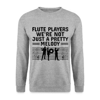 Marching Band Sayings Funny Marching Instruments - Unisex Sweatshirt - salt & pepper - Front - Alina (178cm) & Michal (187cm)