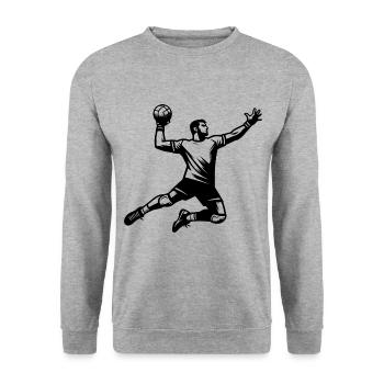 Handball Joueurs de handball - Sweat-shirt Unisexe - gris chiné - Devant - Alina (178cm) & Michal (187cm)