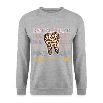 Dentist Dental Assistant Practice Teeth I Gift - Unisex Sweatshirt - salt & pepper - Front - Alina (178cm) & Michal (187cm)