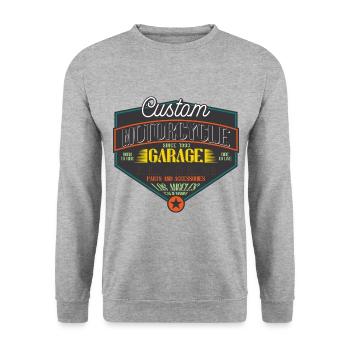 Bikers, motorcyclists - Unisex Sweatshirt - salt & pepper - Front - Alina (178cm) & Michal (187cm)