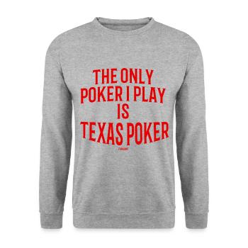 Poker Quote - Unisex Sweatshirt - salt & pepper - Front - Alina (178cm) & Michal (187cm)