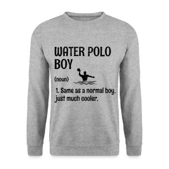 Water Polo Boy Same As A Normal Boy Just Much Cool - Unisex Sweatshirt - salt & pepper - Front - Alina (178cm) & Michal (187cm)