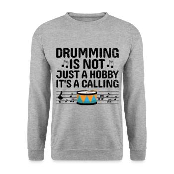 Drum Corps Marching Band Drum Corp Music Percussio - Unisex Pullover - Weißgrau meliert - Vorne - Alina (178cm) & Michal (187cm)