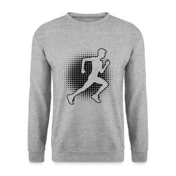 Running Fitness Jogging Femme Jogging de course - Sweat-shirt Unisexe - gris chiné - Devant - Alina (178cm) & Michal (187cm)