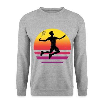 Badminton Women Badminton Players Squash Badminton - Unisex Sweatshirt - salt & pepper - Front - Alina (178cm) & Michal (187cm)