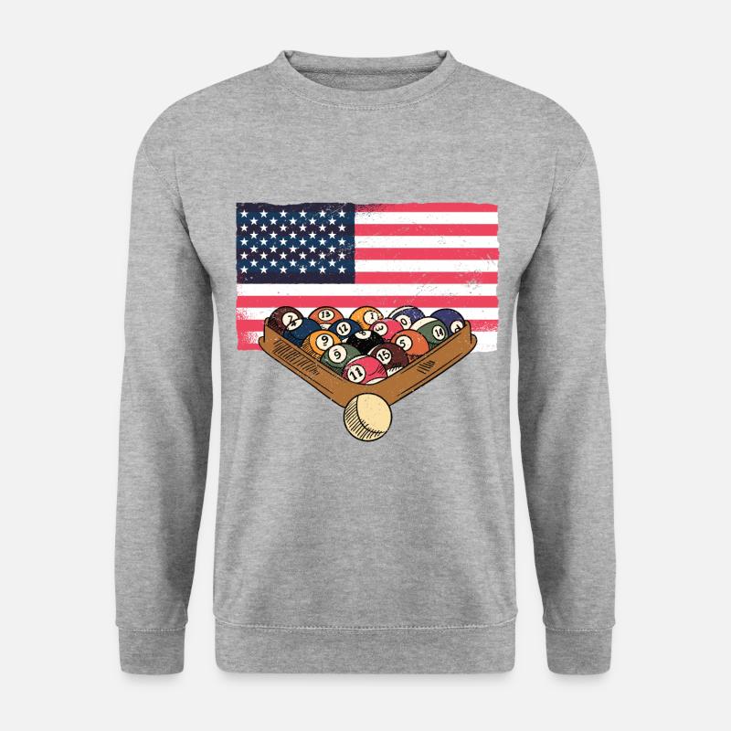 Billard - Unisex Pullover - Weißgrau meliert