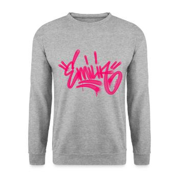 Emilia Graffitit Chemise - Sweat-shirt Unisexe - gris chiné - Devant - Alina (178cm) & Michal (187cm)
