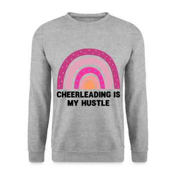 Cheerleading Is My Hustle Cheerleader Gymnast Chee - Unisex Pullover - Weißgrau meliert - Vorne - Alina (178cm) & Michal (187cm)