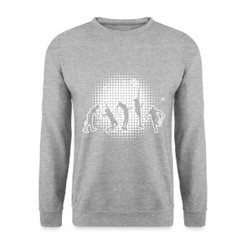 Tennis Femme Tennis Jouer Joueur de tennis Tennis sp - Sweat-shirt Unisexe - gris chiné - Devant - Alina (178cm) & Michal (187cm)