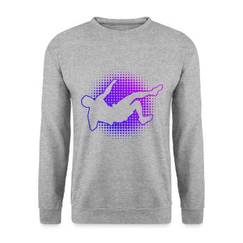 Climber Men Climbing Bouldering Bouldering - Unisex Sweatshirt - salt & pepper - Front - Alina (178cm) & Michal (187cm)