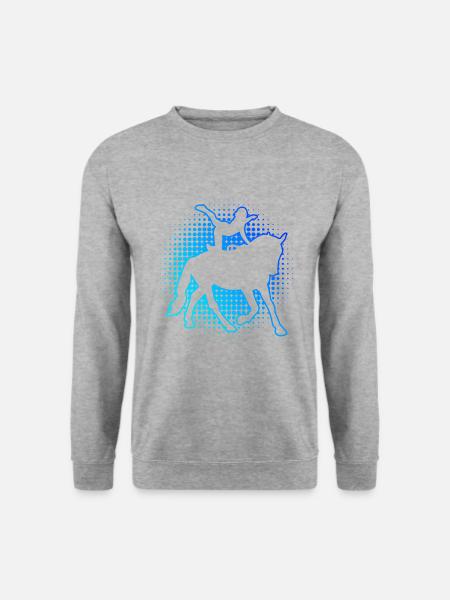 Herren Pferdeperformance Körperbeherrschung - Unisex Pullover - Weißgrau meliert