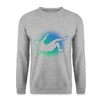 Grimpeur Escalade Escalade Hommes Grimpeur - Sweat-shirt Unisexe - gris chiné - Devant - Alina (178cm) & Michal (187cm)