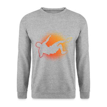 Escalade Femmes Bloc Escalade de bloc Escalade - Sweat-shirt Unisexe - gris chiné - Devant - Alina (178cm) & Michal (187cm)