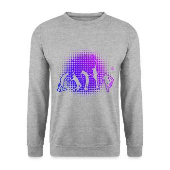 Joueur de tennis Femmes Hommes Tennis Tennis Tennis - Sweat-shirt Unisexe - gris chiné - Devant - Alina (178cm) & Michal (187cm)