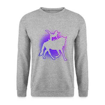 Equestrian Arts Women Sporting Discipline - Unisex Sweatshirt - salt & pepper - Front - Alina (178cm) & Michal (187cm)