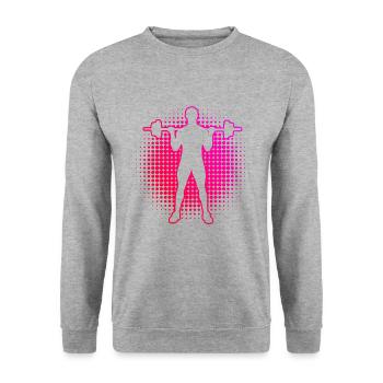 Cardio, Endurance Training, Weightlifting, Strength Training - Unisex Sweatshirt - salt & pepper - Front - Alina (178cm) & Michal (187cm)