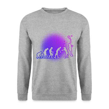 Paddle Tennis Paddle Court Sports Raquette Paddle Ten - Sweat-shirt Unisexe - gris chiné - Devant - Alina (178cm) & Michal (187cm)