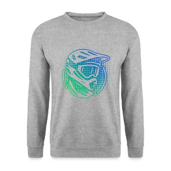 MTB Cycling Cycling Cyclist Mountain Bike - Unisex Sweatshirt - salt & pepper - Front - Alina (178cm) & Michal (187cm)
