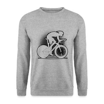 Road Cycling Road Cyclist Women's Road Bike - Unisex Sweatshirt - salt & pepper - Front - Alina (178cm) & Michal (187cm)