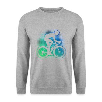 Road Cycling Road Bike Men Road Bike Road Cycling - Unisex Sweatshirt - salt & pepper - Front - Alina (178cm) & Michal (187cm)