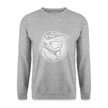 Cycliste Homme VTT Femme Cyclisme VTT - Sweat-shirt Unisexe - gris chiné - Devant - Alina (178cm) & Michal (187cm)