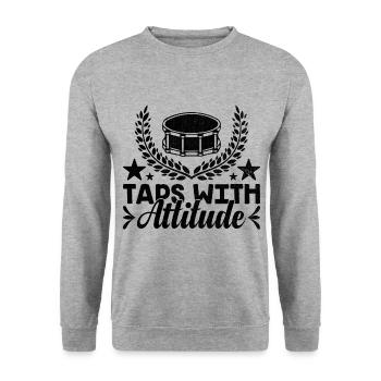 Corps de tambours, fanfare, corps de tambours, musique Percussio - Sweat-shirt Unisexe - gris chiné - Devant - Alina (178cm) & Michal (187cm)