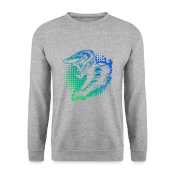 VTT VTT Homme Cyclisme - Sweat-shirt Unisexe - gris chiné - Devant - Alina (178cm) & Michal (187cm)