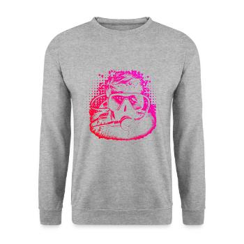 Free Dive Scuba Tauchen Herren Scuba Diver - Unisex Pullover - Weißgrau meliert - Vorne - Alina (178cm) & Michal (187cm)